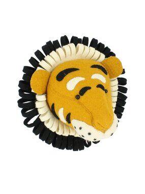 FIONA WALKER Felt Lion Wall Decor Head NEW NWT